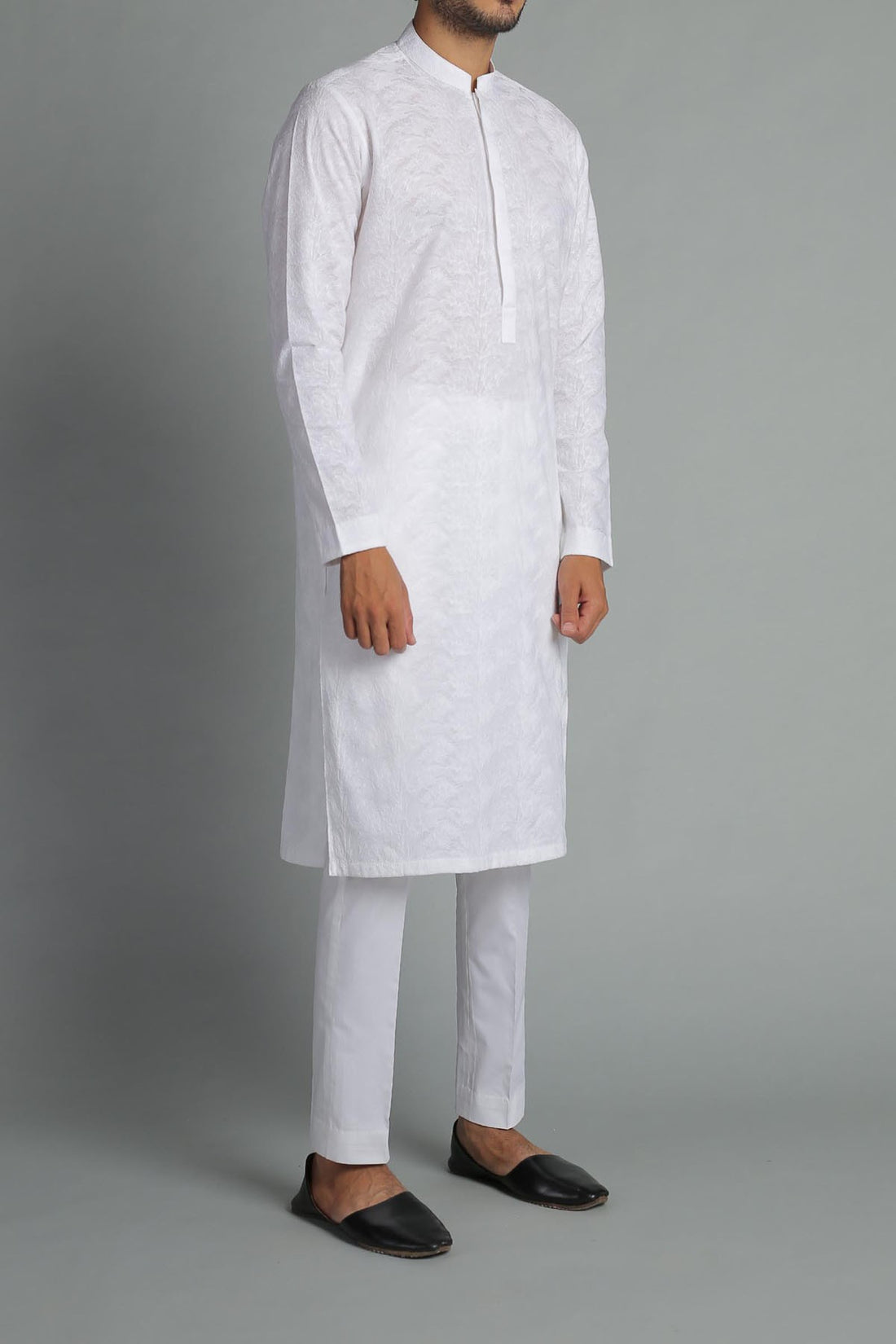EMBROIDERED KURTA WHITE