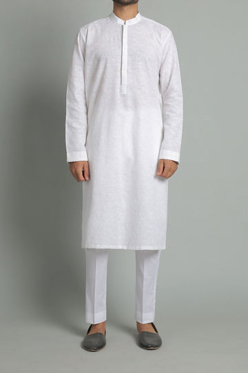 EMBROIDERED KURTA WHITE