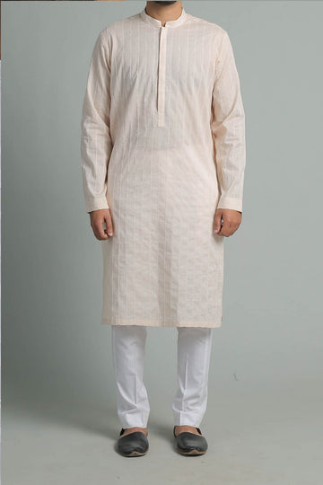 EMBROIDERED KURTA POWDER PINK