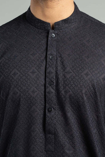 EMBROIDERED KURTA RDY BLACK