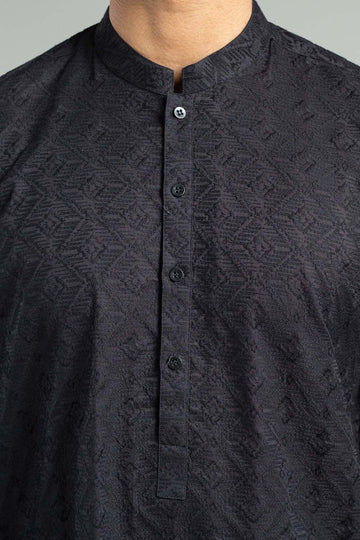 EMBROIDERED KURTA RDY BLACK