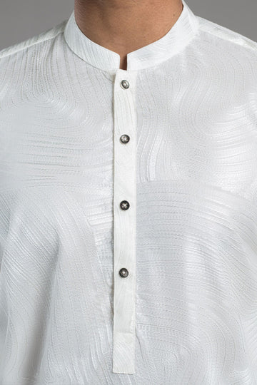 EMBROIDERED KURTA RDM WHITE