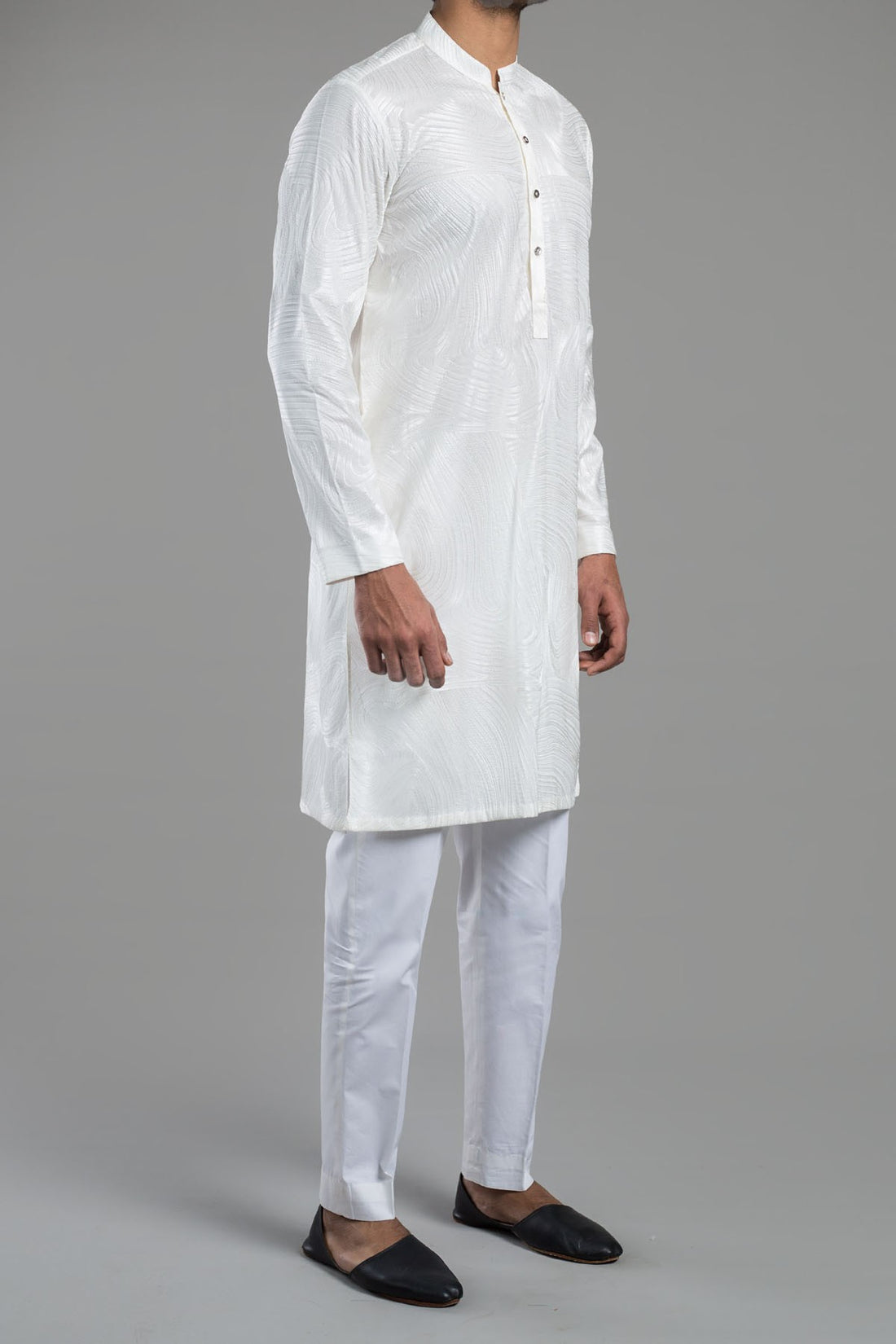 EMBROIDERED KURTA RDM WHITE