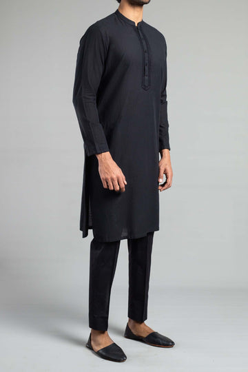 HANDMADE KURTA BLACK