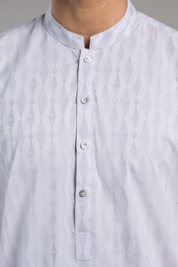 EMBROIDERED KURTA READYMADE PURPLE