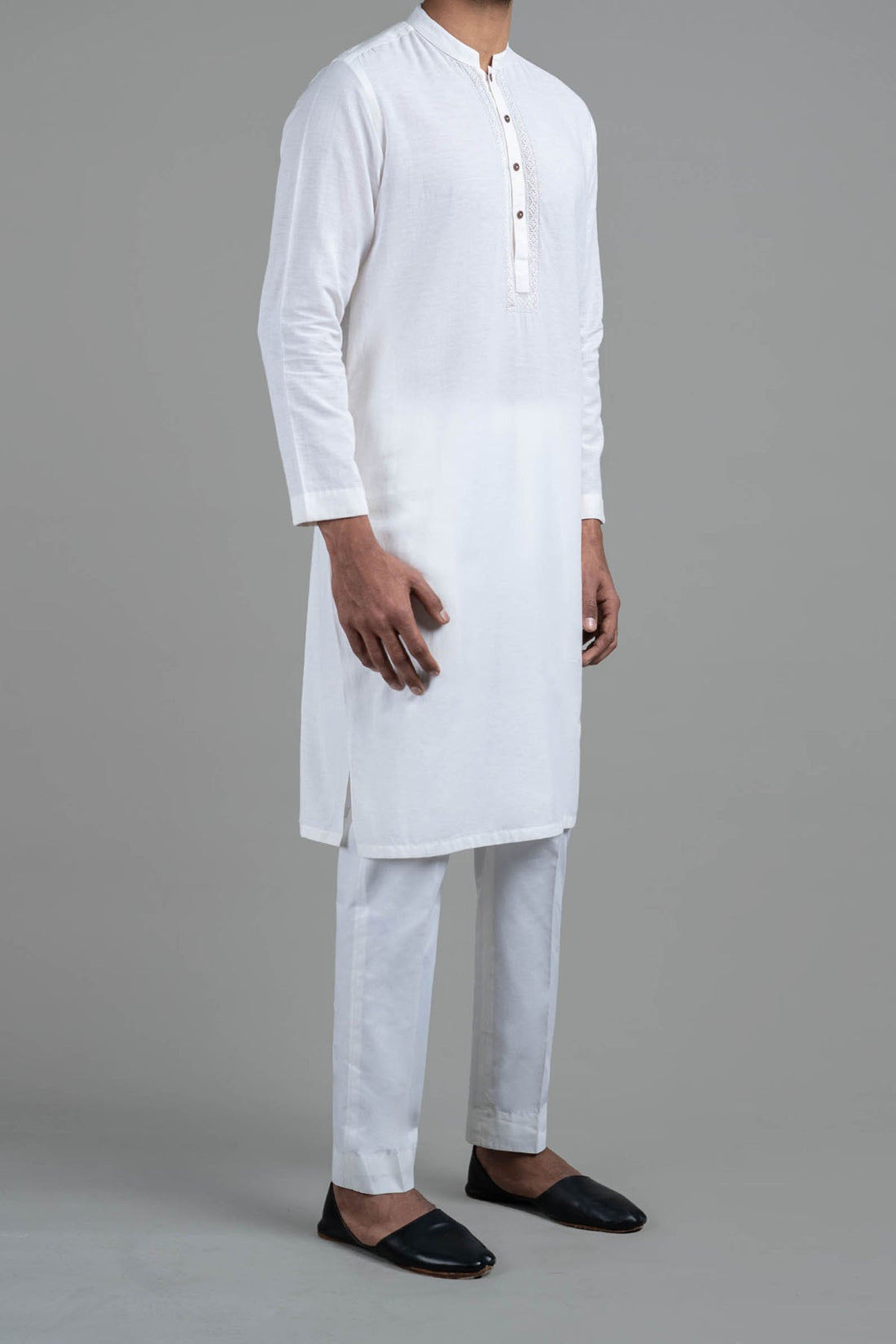 HANDMADE RDY KURTA WHITE