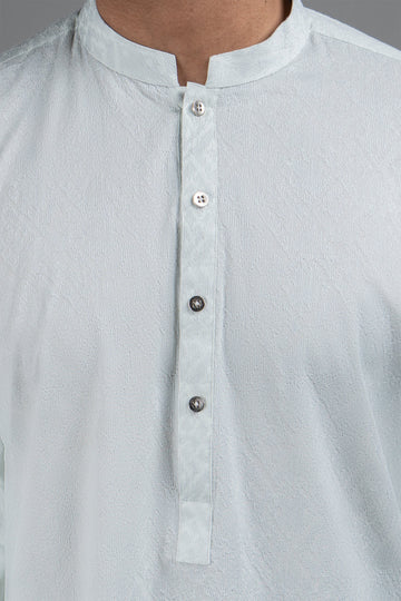 EMBROIDERED KURTA AQUA