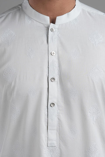 EMBROIDERED KURTA RDY SKY BLUE