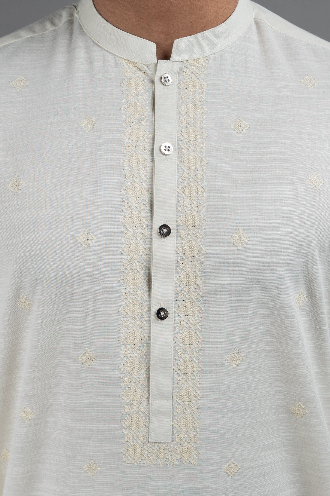 EMBROIDERED KURTA LIGHT GREEN