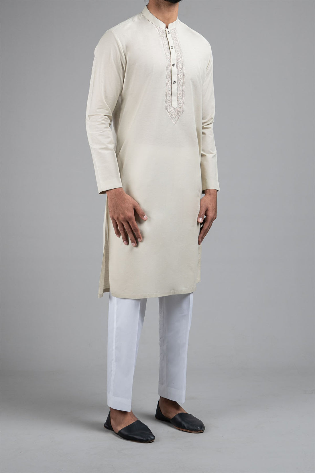HANDMADE RDY KURTA OFF WHITE
