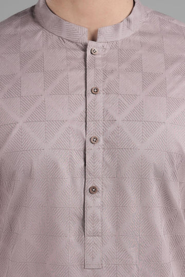 EMBROIDERED KURTA RDM BROWN