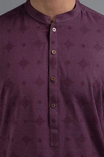 EMBROIDERED KURTA RDM MAROON