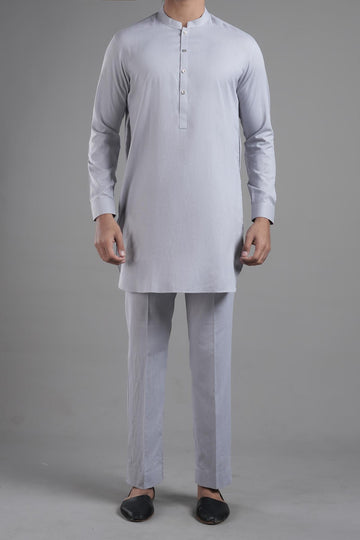 SHORT KURTA TROUSER GREY
