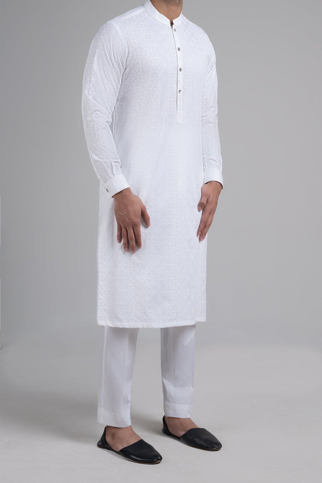 EMBROIDERED KURTA WHITE