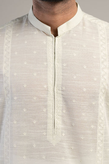 EMBROIDETRED KURTA LIGHT GREEN