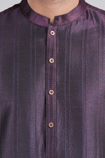 EMBROIDERED KURTA NAVY BLUE