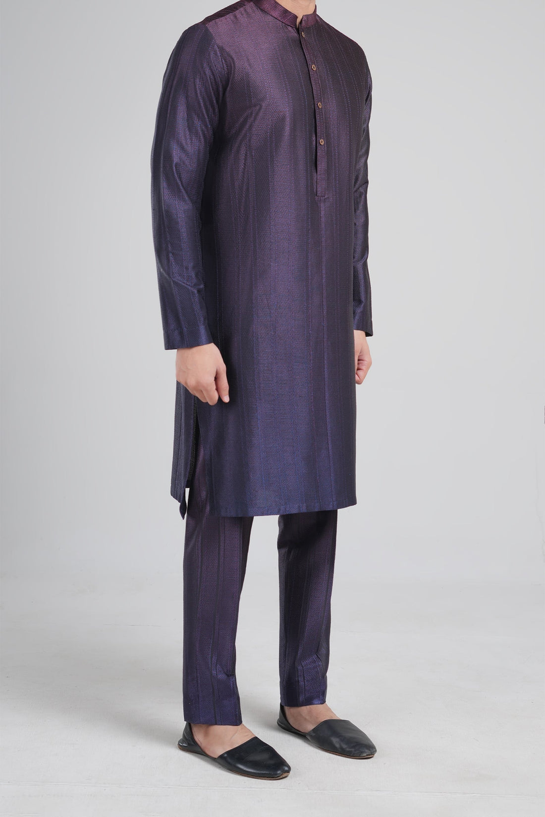 EMBROIDERED KURTA NAVY BLUE