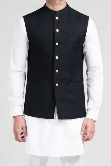 PASHMIN WAISCOAT BLACK