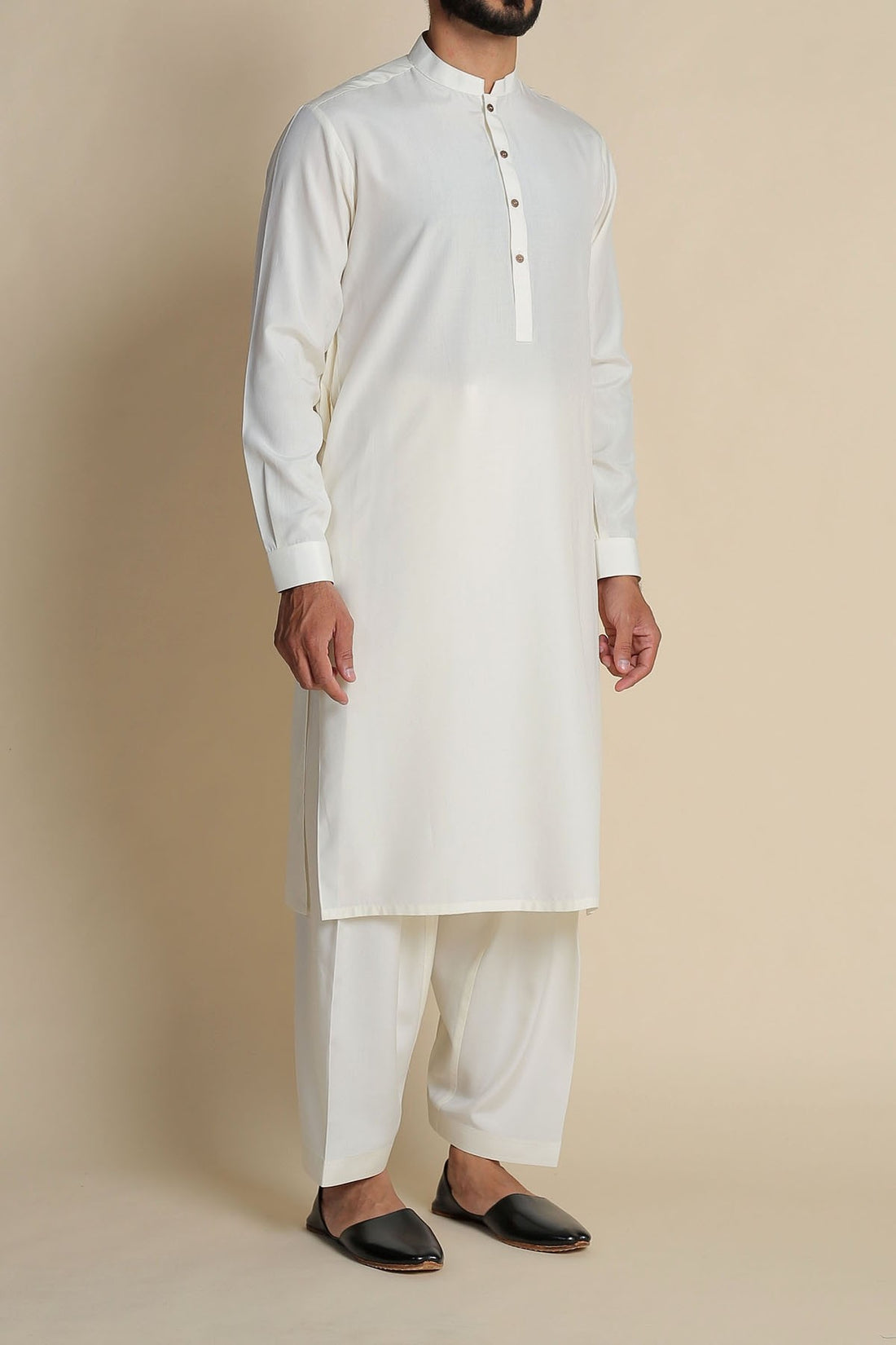 BOSKI KAMEEZ SHALWAR OFF WHITE