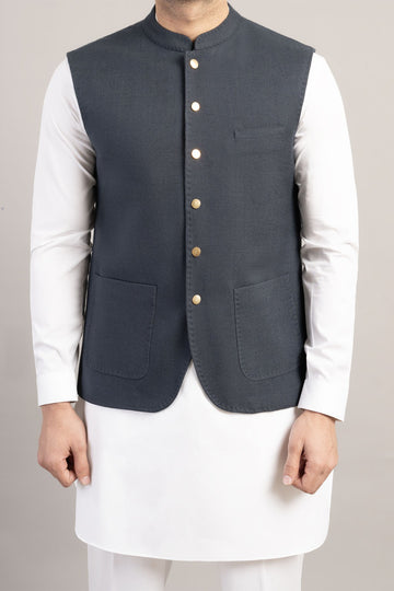 PASHMINA WAISTCOAT GREY