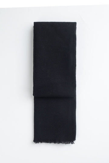 YAK WOOL SCARF BLACK