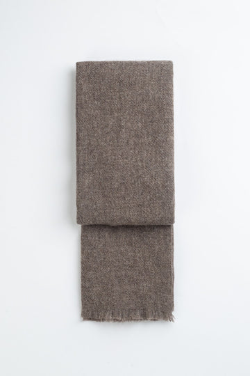 YAK WOOL SCARF BROWN