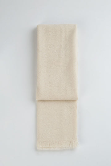 YAK WOOL SCARF WHITE