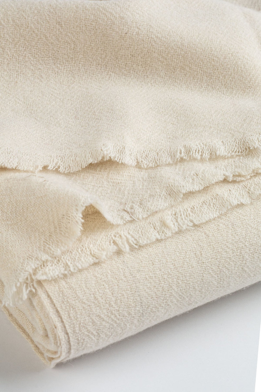 YAK WOOL SHAWL  WHITE