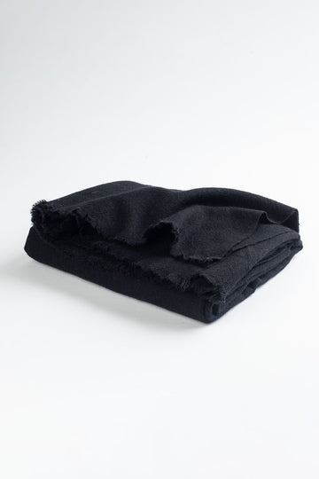 YAK WOOL SHAWL BLACK