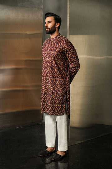 EMBROIDERED-KURTA-MAROON