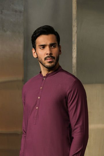 KURTA TROUSER-MAROON
