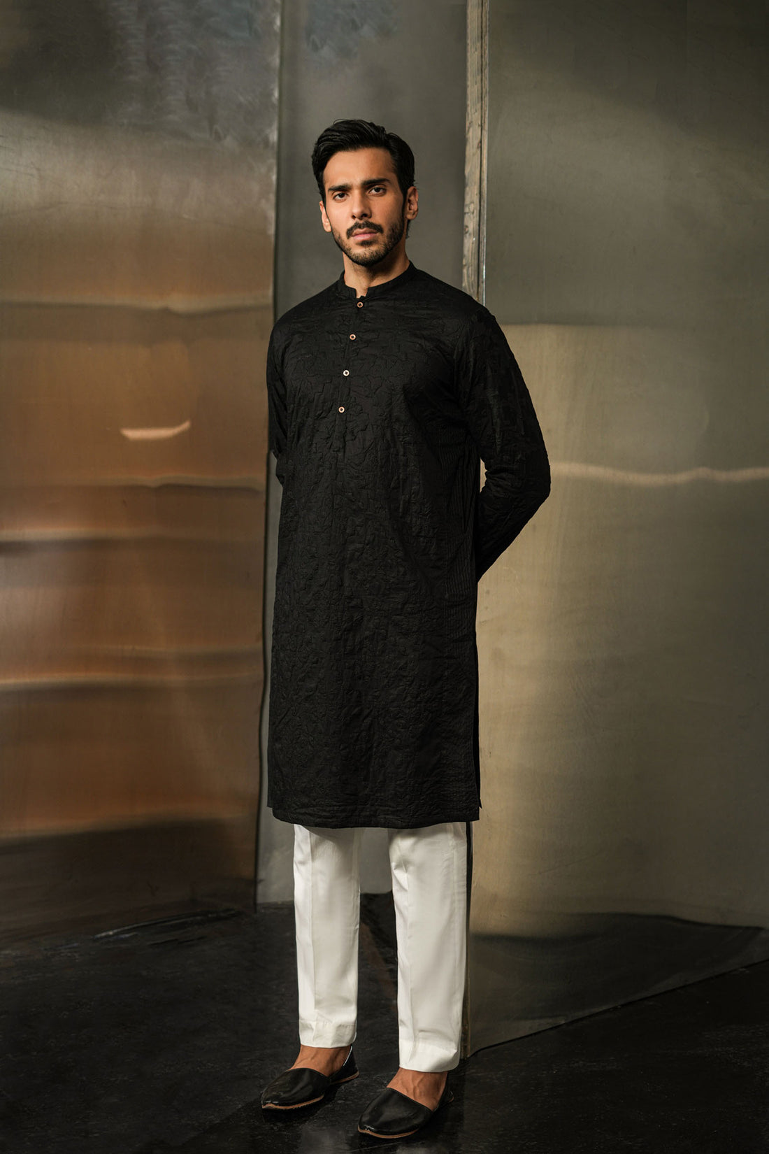 HANDMADE-KURTA-BLACK