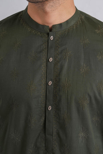 EMBROIDERED-KURTA-GREEN