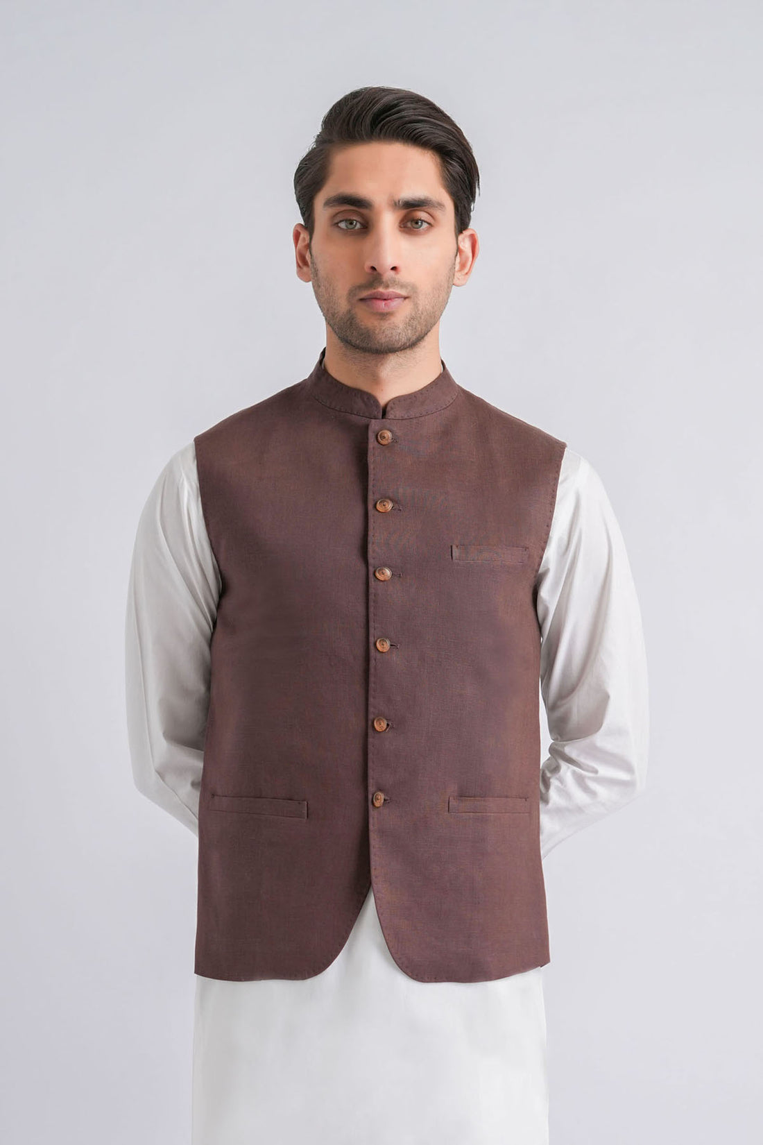 IRISH-LINEN-WAISTCOAT-BROWN