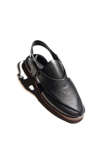 FOOTWEAR CHARCOAL BLACK LEATHER