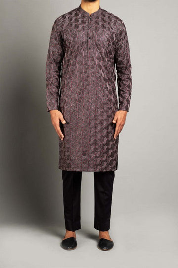 EMBROIDERED KURTA BLACK