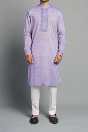 HANDMADE KURTA LIGHT PURPLE