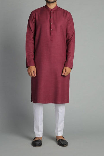 HANDMADE KURTA MAROON