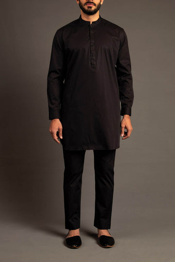 KURTA TROUSER JET BLACK