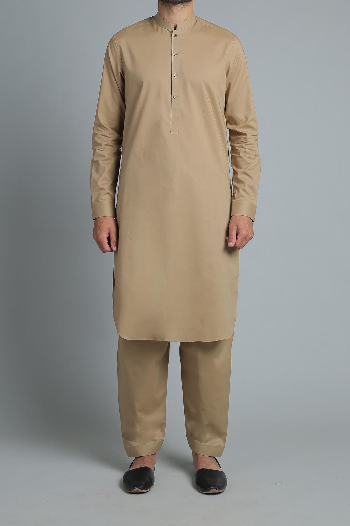 SHALWAR KAMEEZ LIGHT BROWN – BareezeMan Pakistan