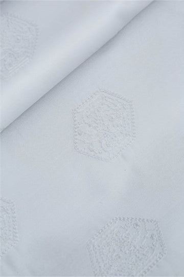 EMBROIDERED UNSTITCHED WHITE
