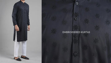 Men ready-to-wear embroidered kurtas 