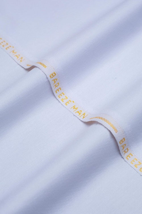 Dobby Cotton Unstitched White