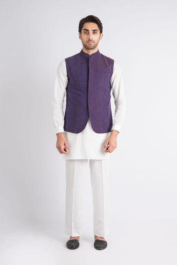 Khaddar-Waistcoat-Purple