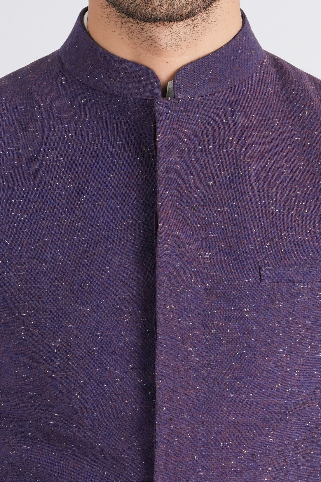 Khaddar-Waistcoat-Purple