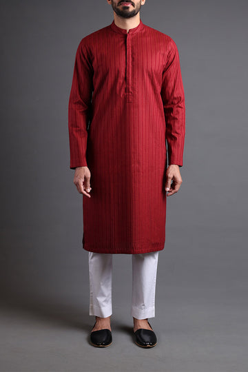 EMBROIDERED-KURTA-MAROON