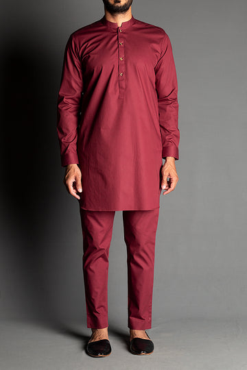 KURTA-TROUSER-MAROON