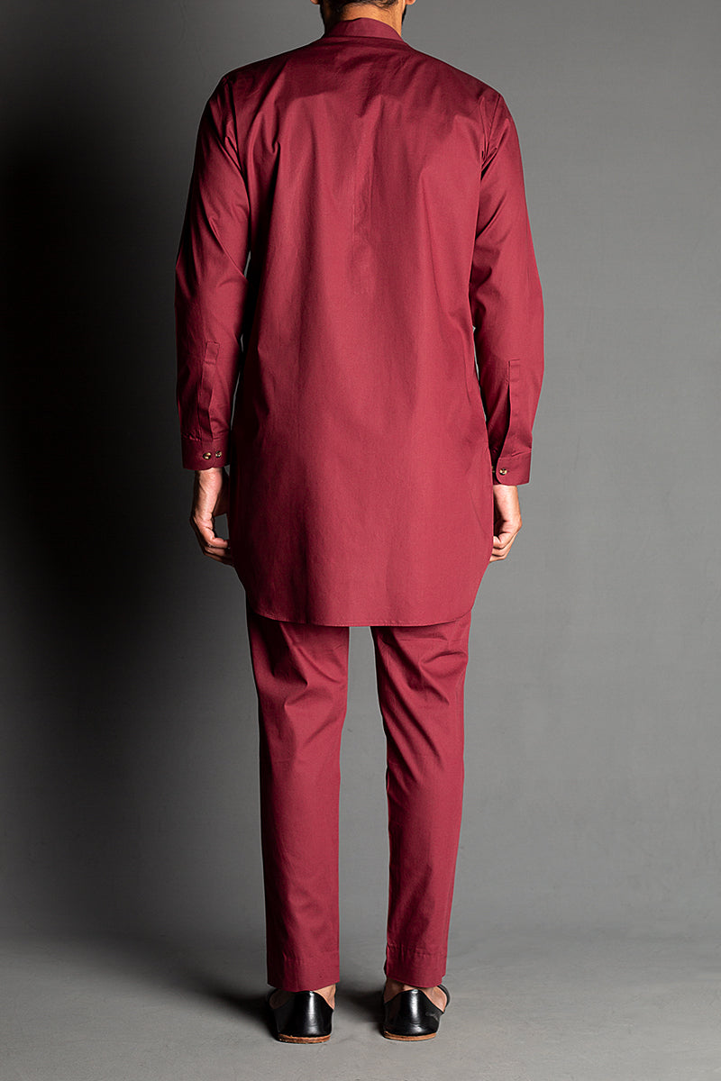 KURTA-TROUSER-MAROON