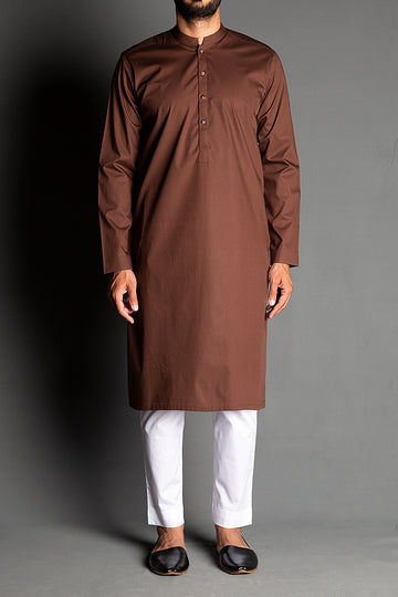 LONG-KURTA-LK 40-BROWN