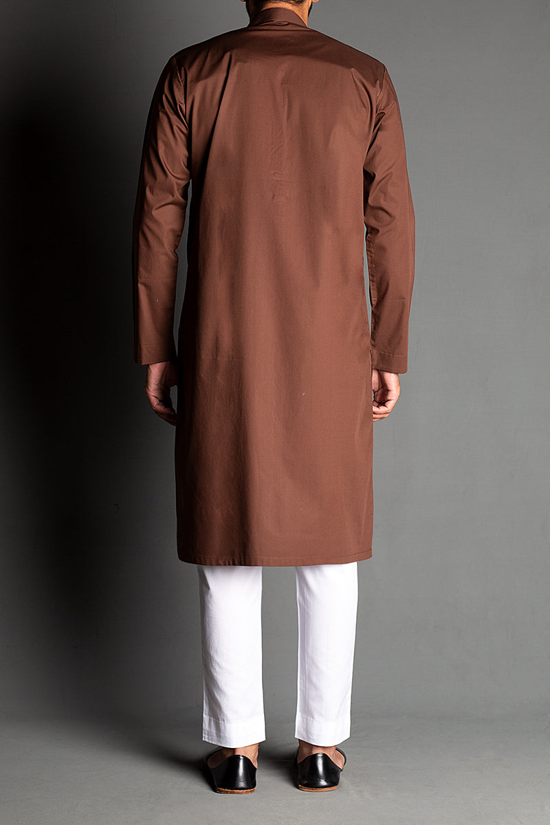 LONG-KURTA-LK 40-BROWN